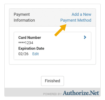 Add new payment method