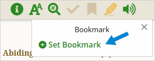 Set Bookmark from Toolbar
