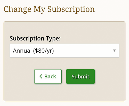 Select subscription type